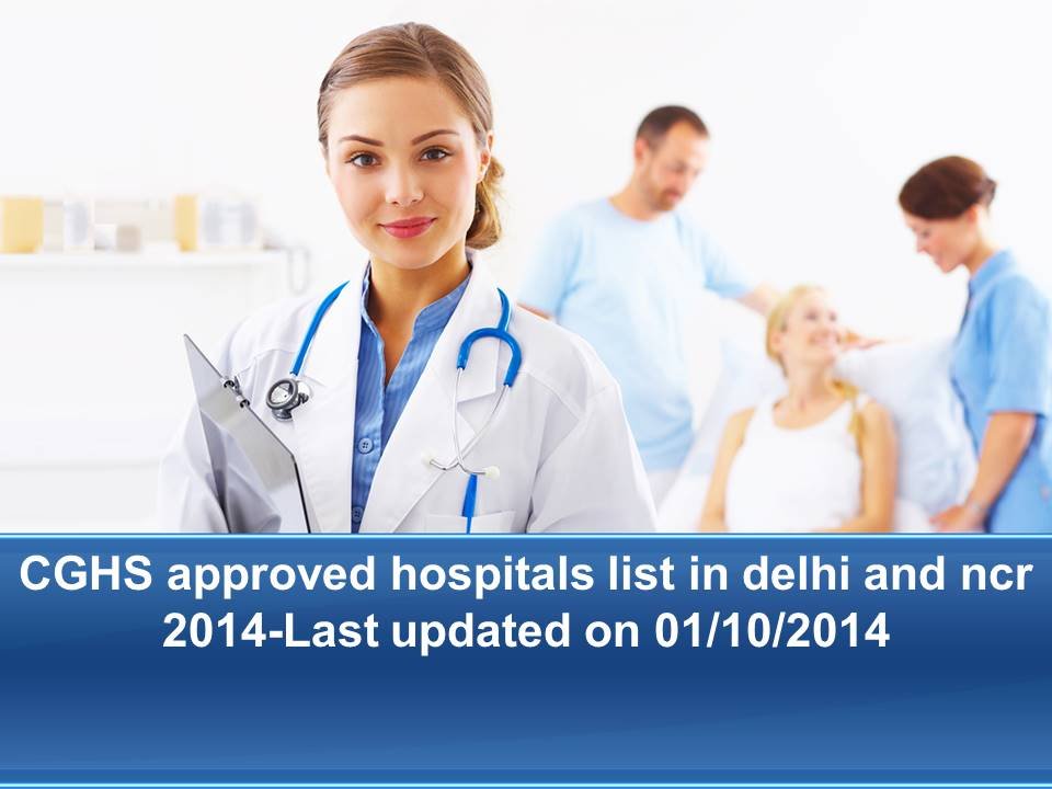 CGHS approved hospitals list in delhi and ncr