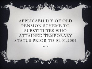 Applicability of Old Pension Scheme to Substitutes who