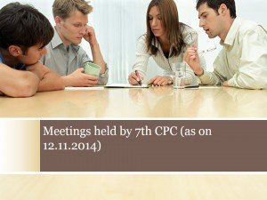 Meetings held by 7th CPC (as on