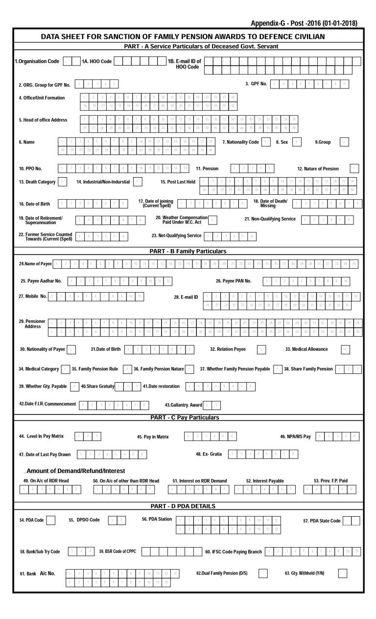 PCDA Circular No C-181 : 7th CPC in respect of the Post-01.01.2016 ...