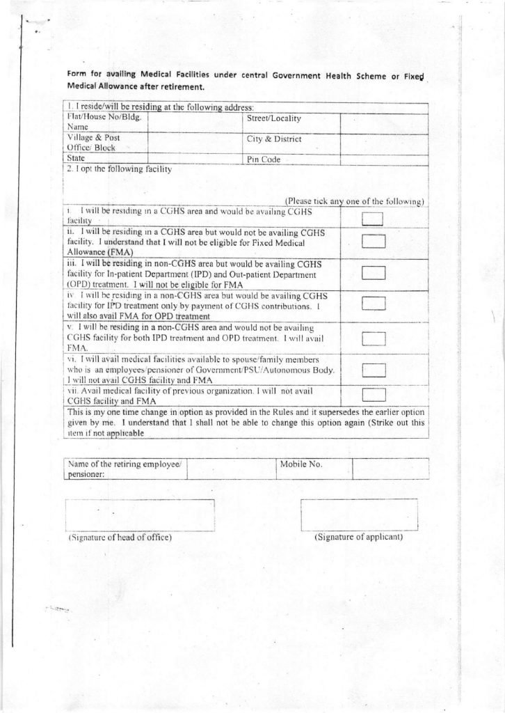 Medical Allowance Form.pdf CPAO – Grant of Fixed Medical Allowance to Central Government Civil ...