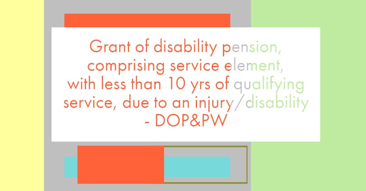 disability pension - dop&pw