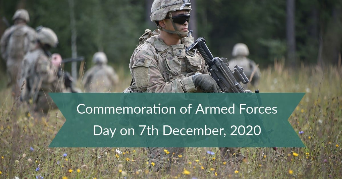 Commemoration of Armed Forces Day on 7th December, 2020