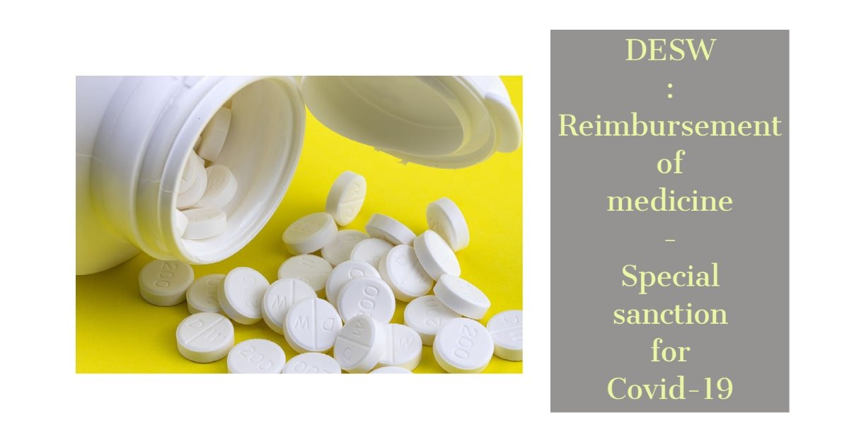 DESW - Reimbursement of medicine - Special sanction for Covid-19