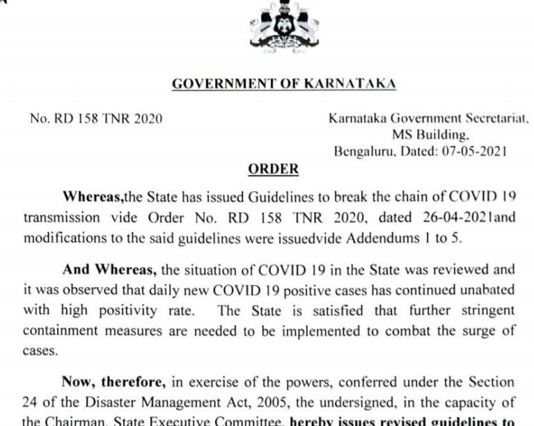 karnataka-lockdown-guidelines