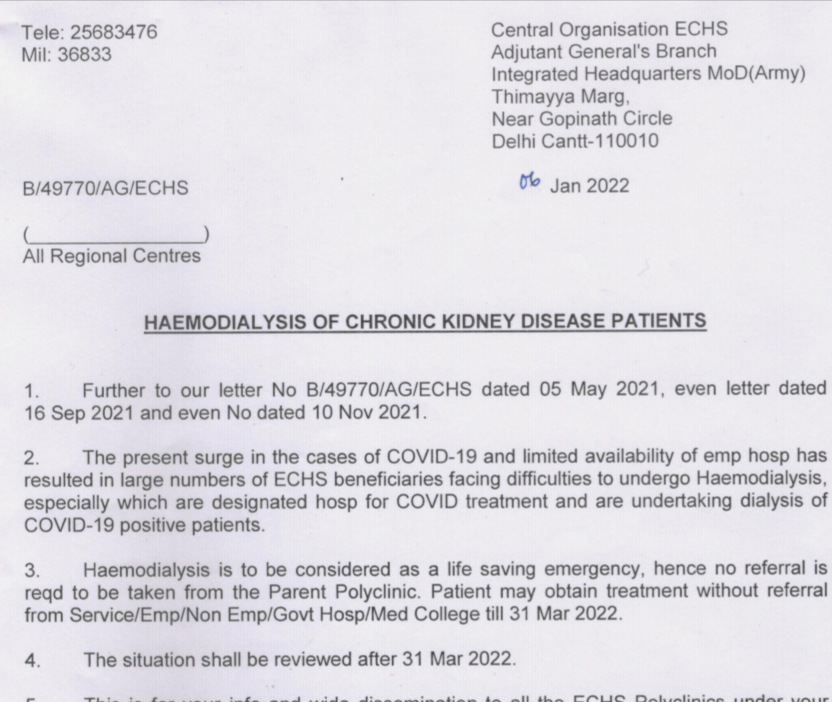 Haemodialysis of chronic kidney disease patients