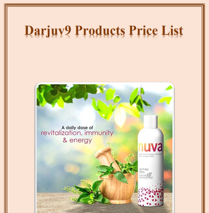 Darjuv9 Products Price List PDF