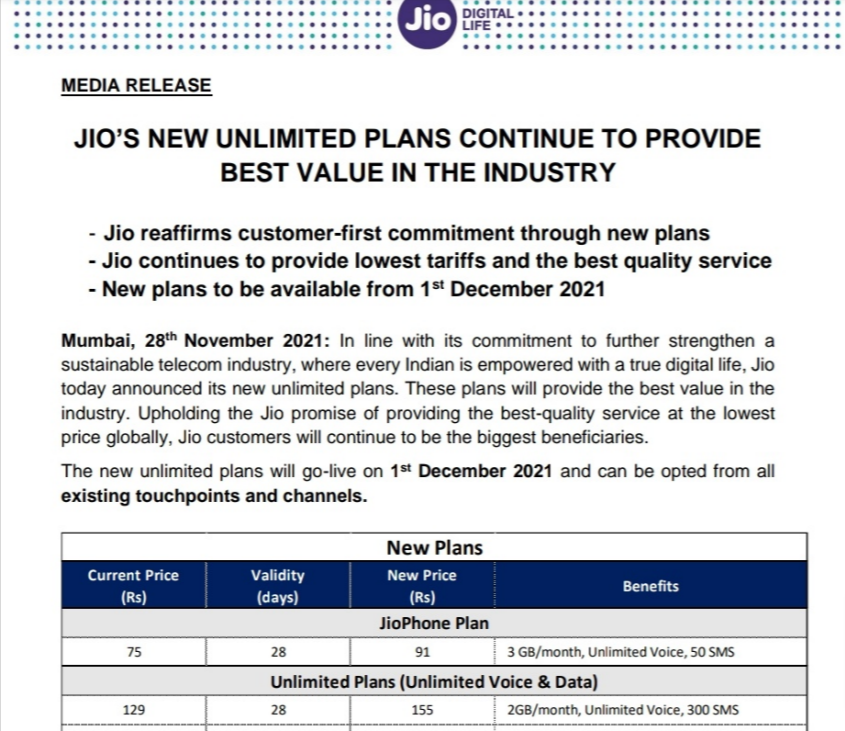 PDF Jio Recharge Plan 2022 PDF Govtempdiary PDF Jio Recharge Plan 2022 PDF Govtempdiary
