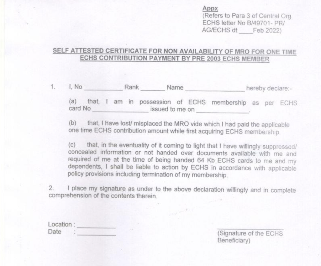 format-of-self-attested-certificate-for-non-availability-of-mro-64kb