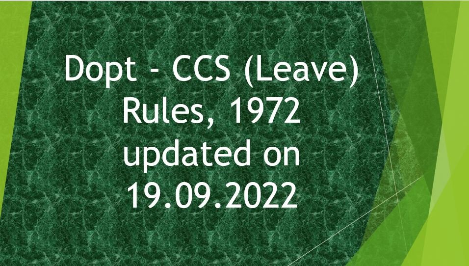 dopt-ccs-leave-rules-1972-updated-on-19-09-2022-govtempdiary-news