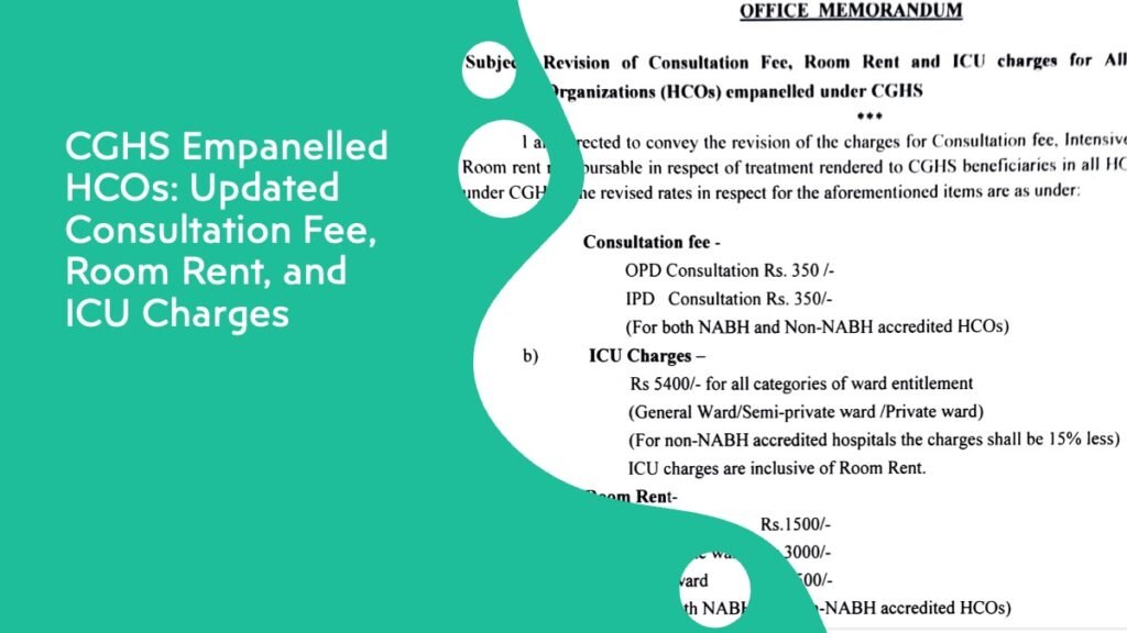 CGHS Empanelled HCOs: Updated Consultation Fee, Room Rent, And ICU ...